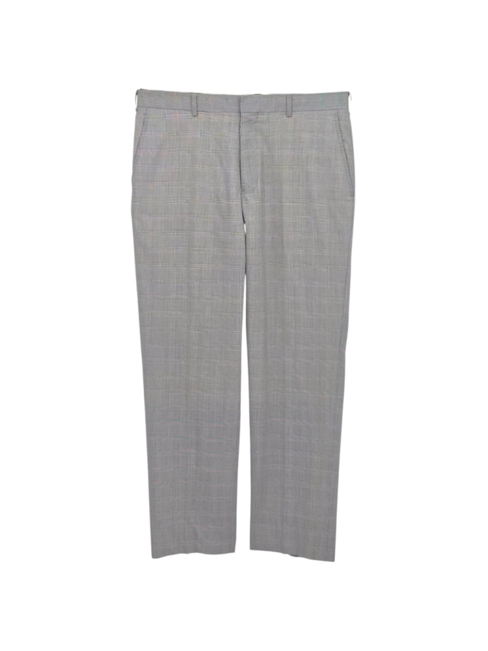 Brooks Brothers Fitzgerald BrooksCool Dress Pants 36x30.5 Gray Plaid Wool Blend